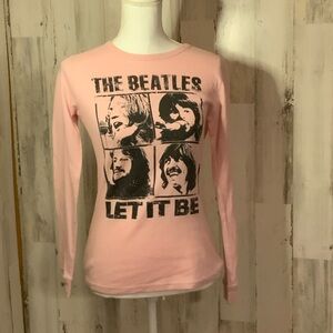 The Beatles Pink Long Sleeve Tee